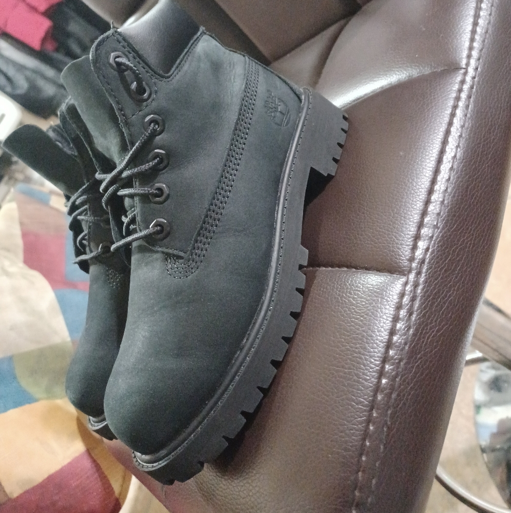 Timberlands black suede